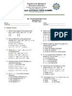 Q2 - First Summative Test: Mathematics 10 SY: 2020 - 2021