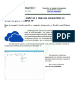 Win10 Dejar Compartir Vinculo Onedrive