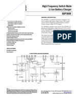 High Frequency Switch Mode Li-Ion Battery Charger ADP3806: Features General Description