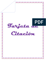 Tarjeta de Citación