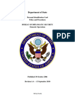 Department of State: Personal Identification Card Policy and Procedures