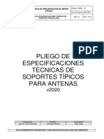 Pliego de Especificaciones Técnicas de Soportes Típicos Rev.01