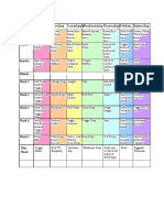 5 Week Menu Plan