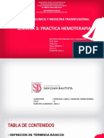 PRACTICA HEMOTERAPIA Semana 3