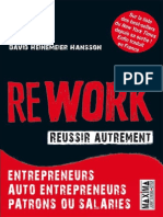 Rework, Réussir Autrement by Jason Fried David Heinemeier Hansson (Fried, Jason Hansson, David Heinemeier)