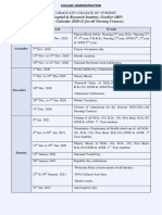 Academic Calender Plan