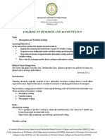 MODULE 1 Variable and Absorption Costing