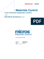 POS Interface Materials Control MICROS Simphony 1.x