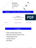 General Chemistry: Chapter 2: Atoms and The Atomic Theory Chapter 2: Atoms and The Atomic Theory