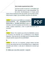 Consultorio Terapia Ocupacional para Niños