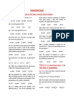 Percentage: TYPE-1: Questions Based On The Basic Concept of Percentage