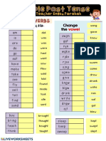 Past Simple Tables