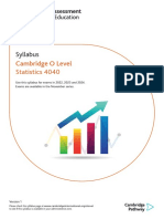 Syllabus: Cambridge O Level Statistics 4040