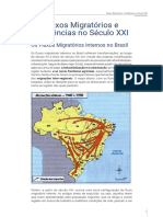 Os Fluxos Migratórios Internos No Brasil e Os Fluxos Migratórios Externos Na Atualidade