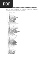 Artículo - Sustantivo - Adjetivo