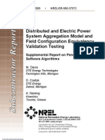 Distributed and Electric Power System Aggregation Model and Field Configuration Equivalency Validation Testing