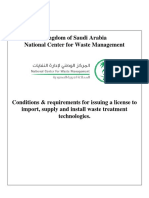 License Requirments of Waste Treatment Technologies & Recycling Facilities