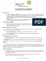 Crim 1 - Introduuction To Criminology