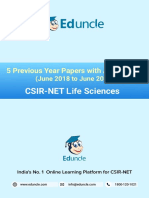 Previous Years Papers CSIR NET Life Sciences Eduncle