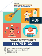 Activity Sheet in Pysical Education