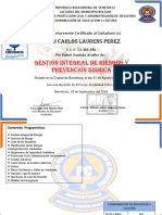 Prevencion Sismica Certificados