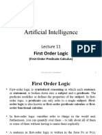 Artificial Intelligence: First Order Logic