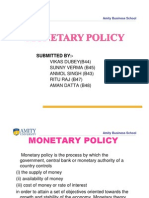 Monetary Policies Eco by Vikas