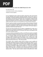 Un Caso de Arbitraje de 1970