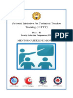 National Initiative For Technical Teacher Training (NITTT) : Mentor Guideline Manual