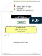 Mathematics P1 Feb-March 2012 Memo Eng