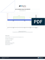 Skyciv Beam Analysis Report: Load Combination: DL