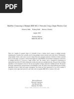 Multinet: Connecting To Multiple Ieee 802.11 Networks Using A Single Wireless Card