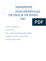 Assignment#2 What Would Happen If All The Trees in The World Die?