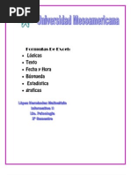 Formulas de Excel Malinaltzin