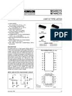 M54HC75 M74HC75: 4 Bit D Type Latch