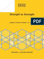 (Brown Judaic Studies 363) Michael L. Satlow (Editor) - Strength To Strength - Essays On Appreciation of Shaye J. D. Cohen-Brown University (2018)