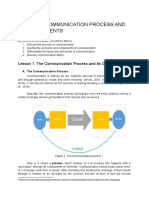 Lesson 1: The Communication Process and Its Components