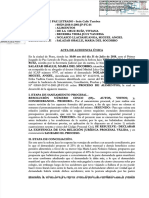 Acta de Audiencia Unica de Alimentos - Fundada en Parte