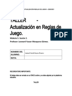 Taller Actualización Reglas de Juego