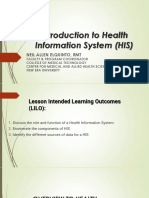 Lesson 5.1 Introduction To Health Information System HIS 1