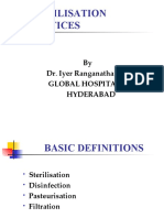 Sterilisation Practices: by Dr. Iyer Ranganathan N Global Hospitals Hyderabad