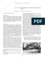 Seasonal Dependence of in Situ Test Parameters in Sand Above The Water