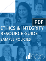 Ethics & Integrity Resource Guide: Sample Policies