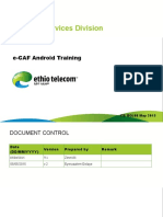 Customer Services Division: e-CAF Android Training