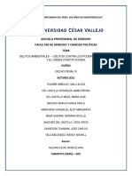 Delitos Ambientales y Delitos Contra Los Poderes Del Estado y El Orden Constitucional Grupo 01