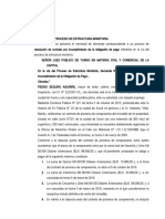 DEMANDA MONITORIO, Resolución de Contrato Por Incumplimiento de La Obligación de Pago