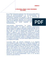 El Derecho Procesal Penal Como Fenomeno Cultural UNIDAD I