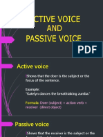 Active and Passive Voice