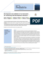 Development and Validation of An Instrument For Monitoring Child Development Indicators