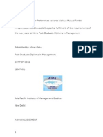 A Study On Investor Preferences Towards Various Mutual Funds